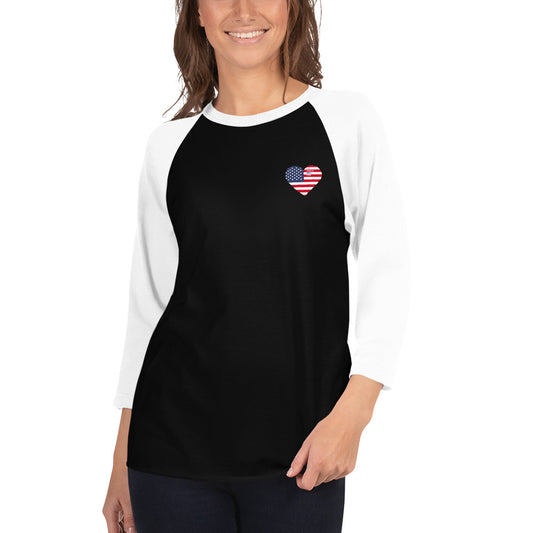 Women's 3/4 sleeve raglan shirt