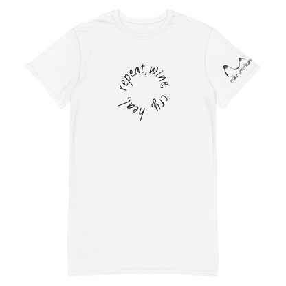 Wine, Cry, Heal, Repeat T-shirt dress