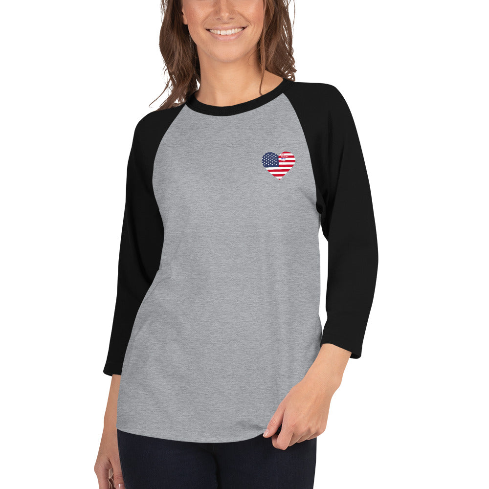 Women's 3/4 sleeve raglan shirt