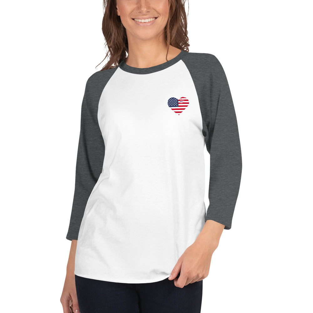 Women's 3/4 sleeve raglan shirt