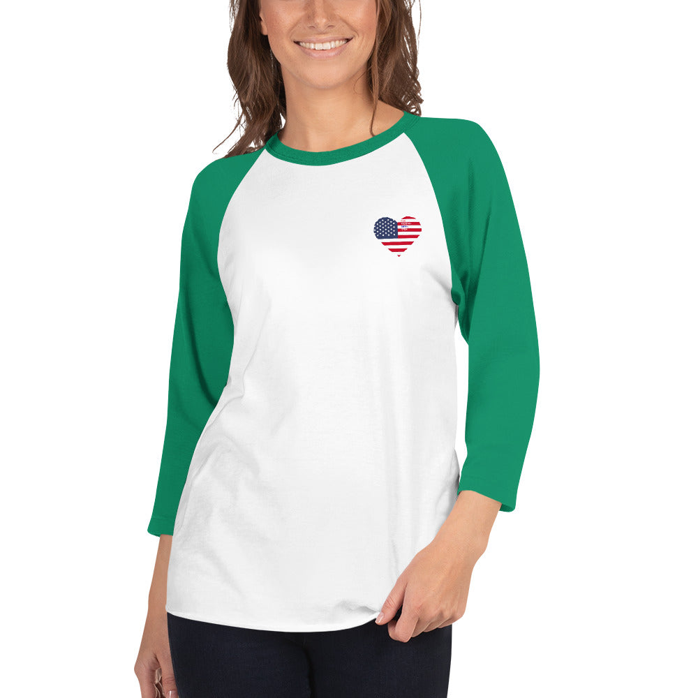 Women's 3/4 sleeve raglan shirt