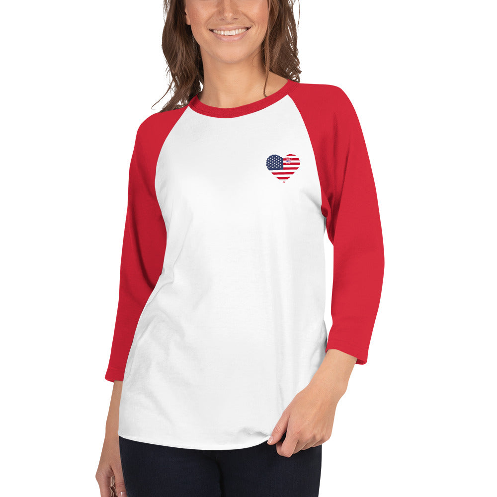 Women's 3/4 sleeve raglan shirt